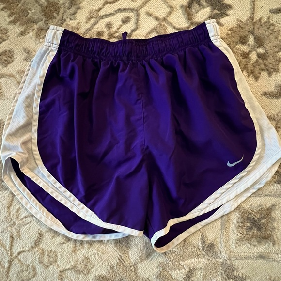 2 pair NIKE dryfit shorts. Bright Pink and purple. Like new condition - Picture 2 of 5